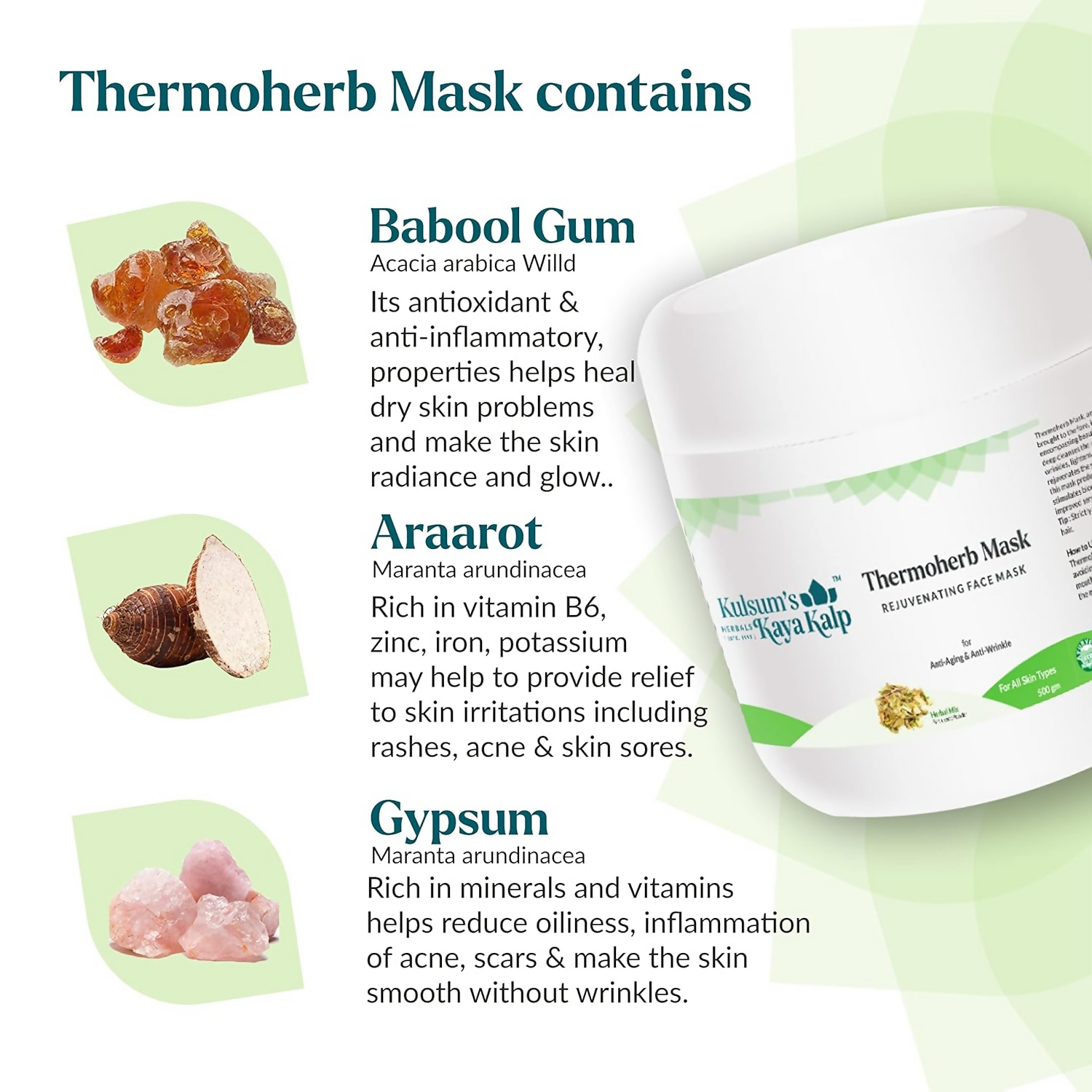 Kulsum's Kaya Kalp Thermoherb Mask For Anti-Aging & Anti-wrinkle | Grocsy