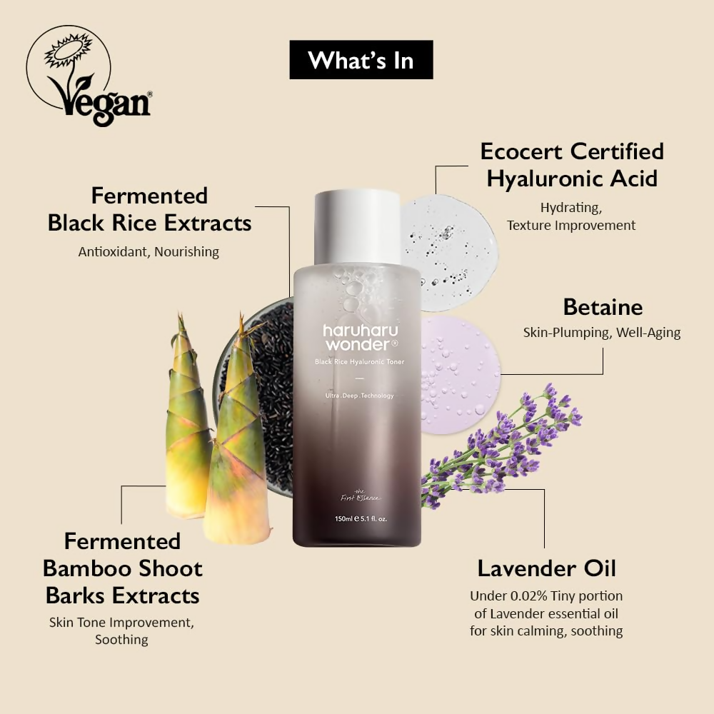 Haruharu Wonder Black Rice Hyaluronic Toner | Face Moisturizer, Facial Toner | Grocsy
