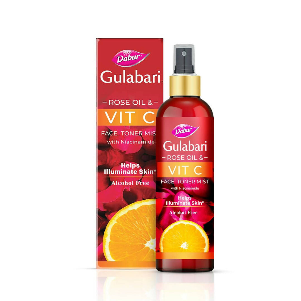 Dabur Gulabari Rose Oil & Vitamin C Face Toner Mist & Rose Water | Grocsy