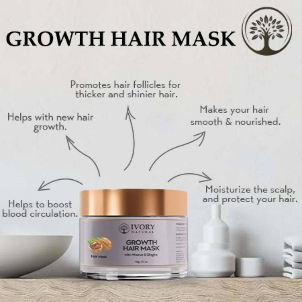 Ivory Natural Growth Hair Mask For Thicker Long And Healthier Hair | Grocsy