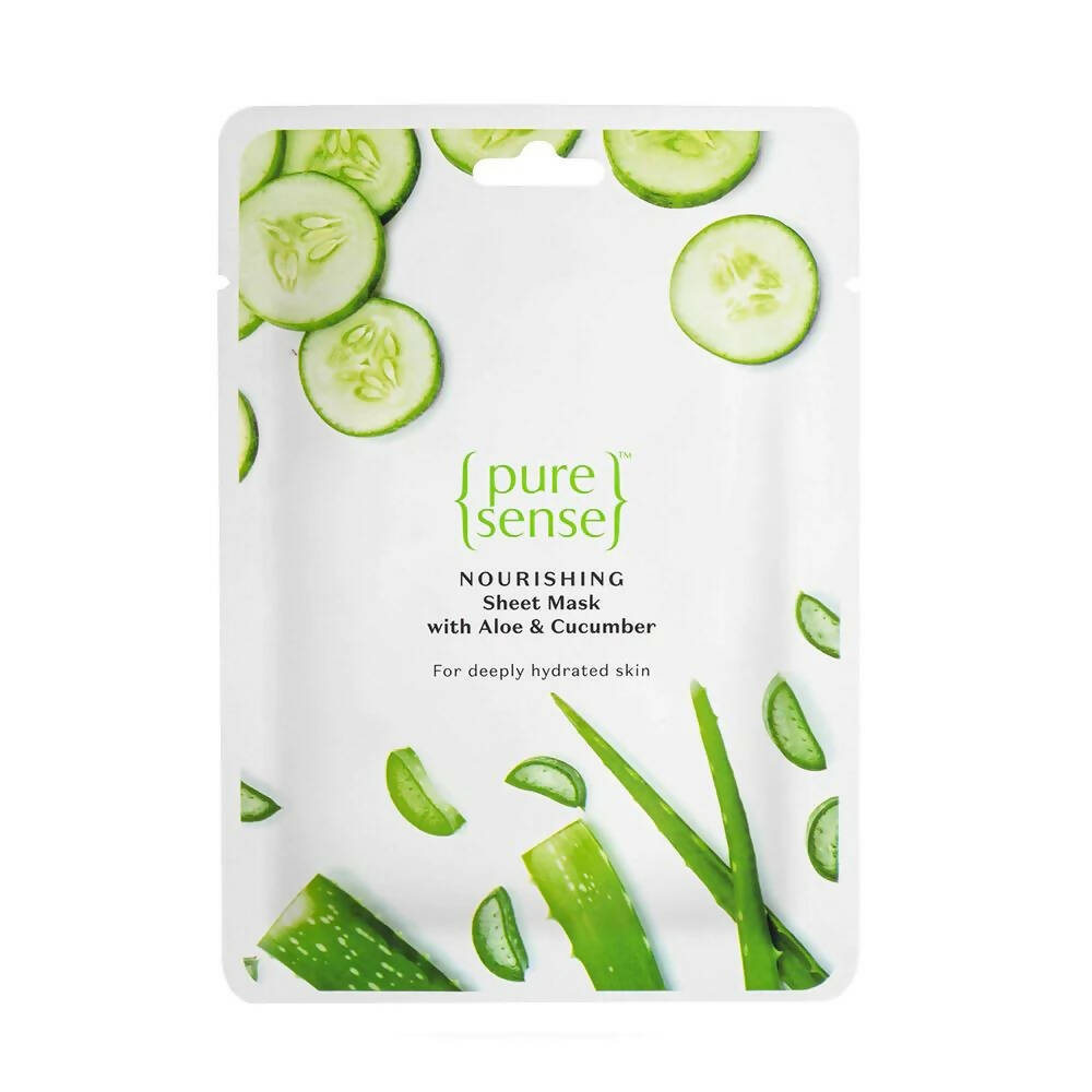 PureSense Nourishing Sheet Mask with Aloe Vera & Cucumber | Grocsy