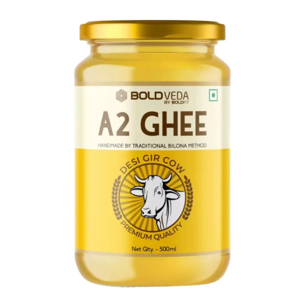 Boldfit Boldveda A2 Bilona Cow Ghee | Traditional Curd Churned | 100% Gir Cow Ghee | Grocsy