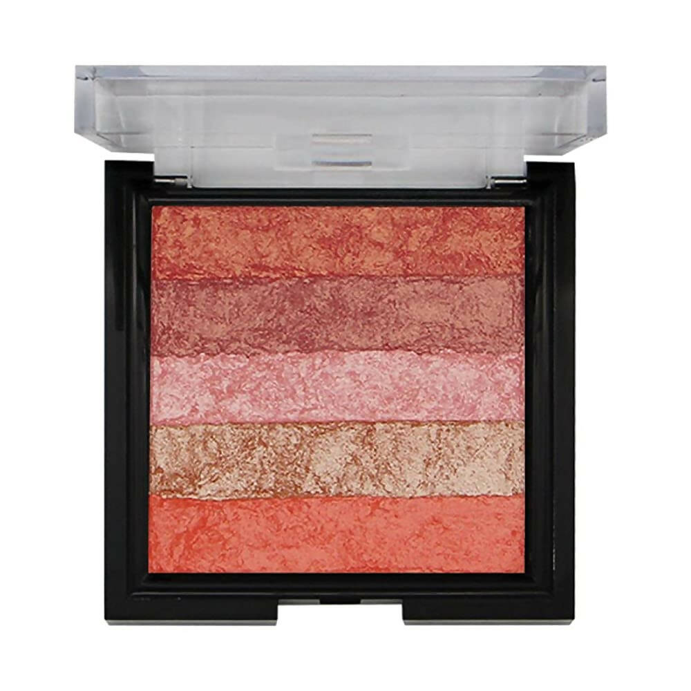 Fashion Colour Shimmer Brick & Blusher 2 in 1 Glow Bronzer Powder-Shade 03 (Medium To Fair) | Grocsy