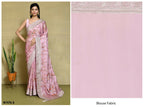 Pink Satin Silk Embroidered With Woven Design Border Festive Saree - Nimaya Denzy | Grocsy