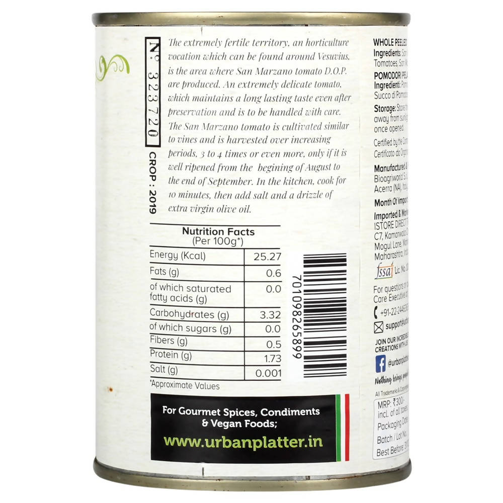Urban Platter San Marzano Tomatoes Of Agro Sarnese - Whole Peeled | Grocsy