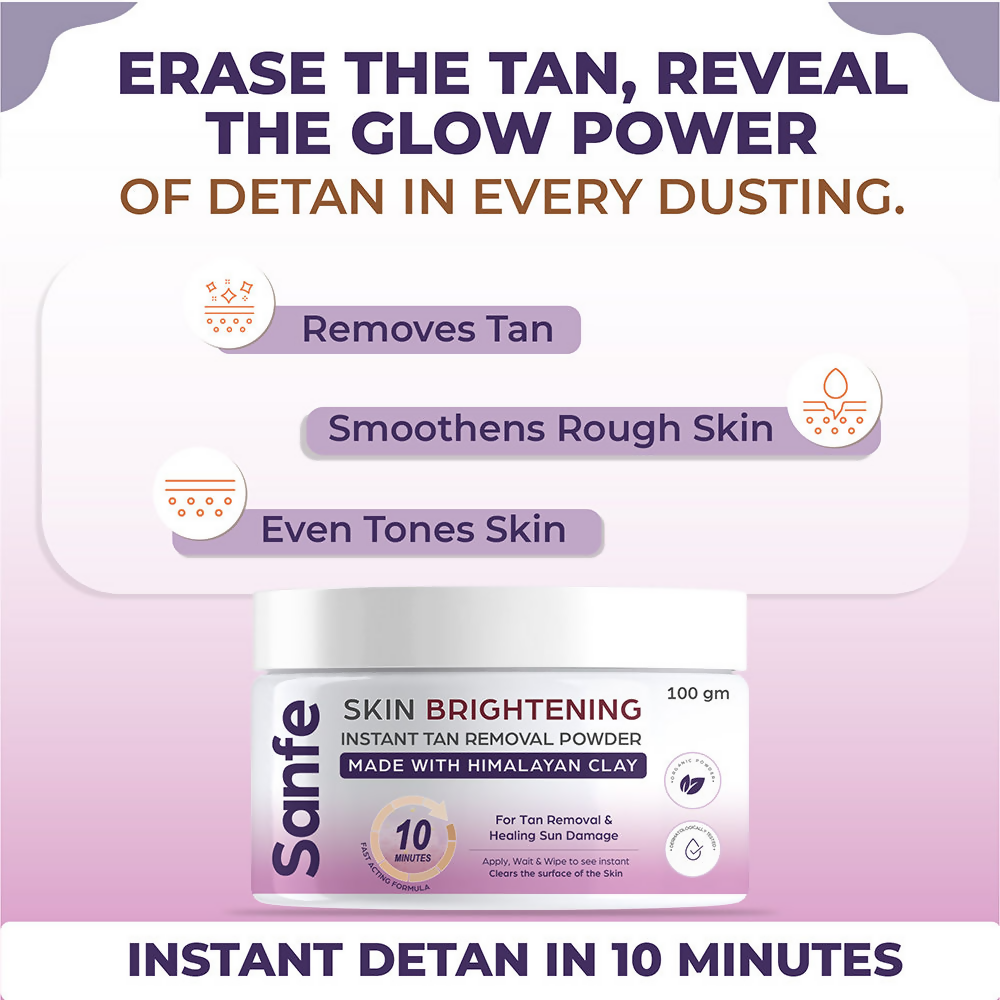 Sanfe Skin Brightening Tan Removal Powder | Grocsy