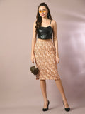 Myshka Women's Multi Printed Knee Length Party Embellished Skirts | Grocsy