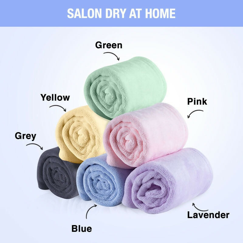 Nykaa Naturals Microfiber Hair Wrap for Frizz Free & Shiny Hair - Blue | Grocsy