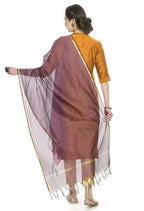 Mominos Fashion Moeza Banarsi Piping Purple Dupatta | Grocsy