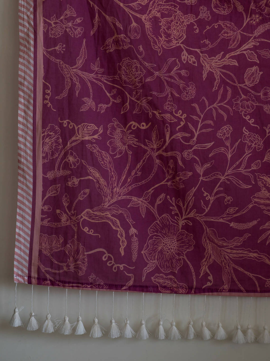 Suta Magenta Floral Pure Cotton Saree | Grocsy