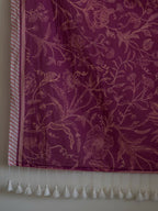 Suta Magenta Floral Pure Cotton Saree | Grocsy