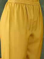 The52 Women's Gorgeous Rayon Fabric Printed Work Straight Kurta Pant and Dupatta Set-Yellow | Grocsy