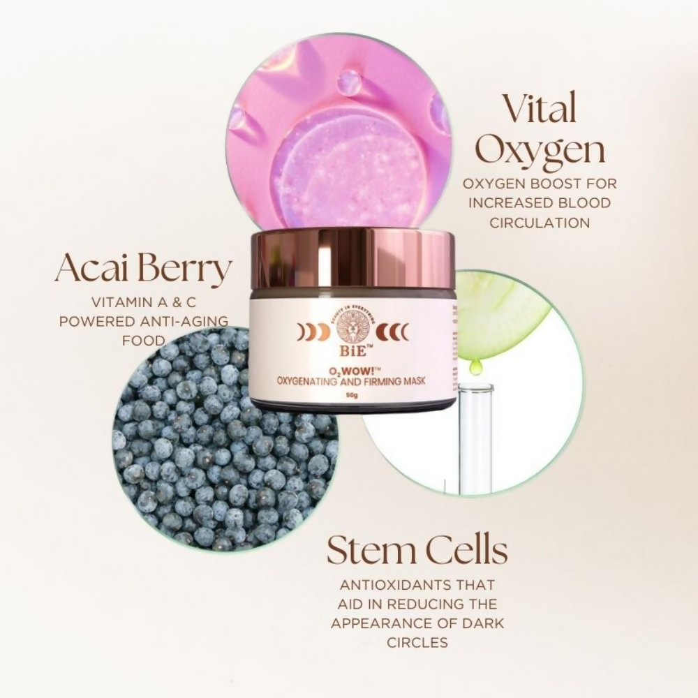 BiE O2wow Oxygenating & Firming Mask With Oxygen Vital For Brightening Skin | Grocsy