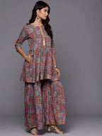 Ahalyaa Women's Traditional Wear Co-ods - Teal Blue | Grocsy