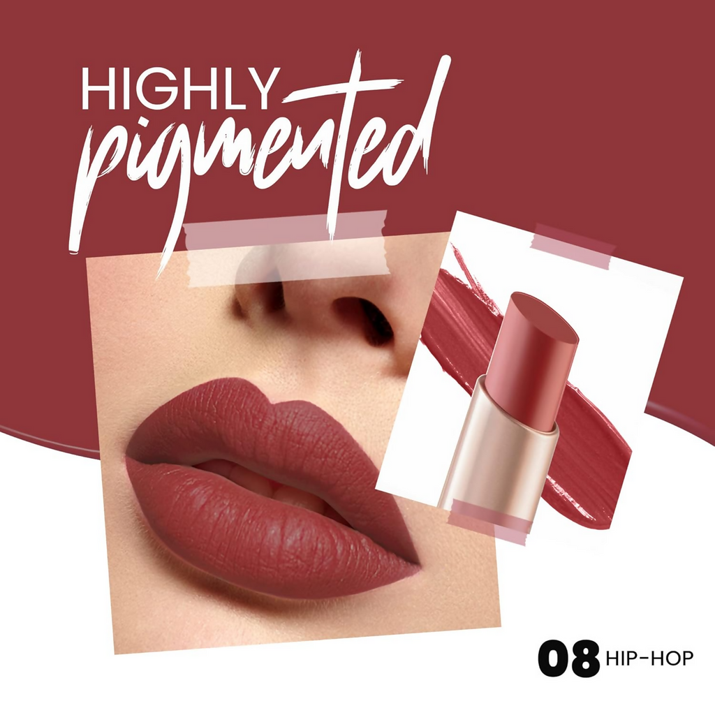 MARS Cosmetics Creamy Matte Long Lasting Lipstick - 08 Hip-Hop | Grocsy