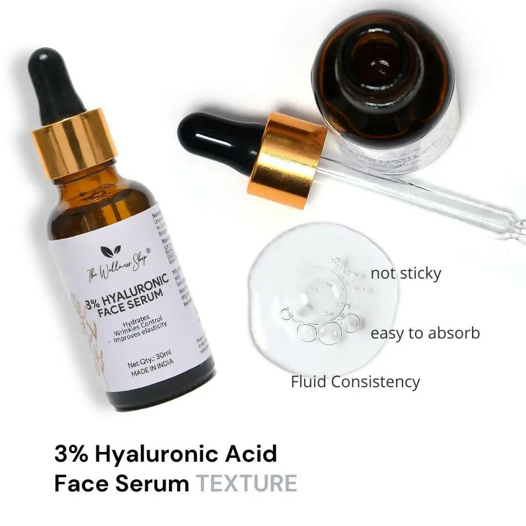 The Wellness Shop 3% Hyaluronic Face Serum | Grocsy