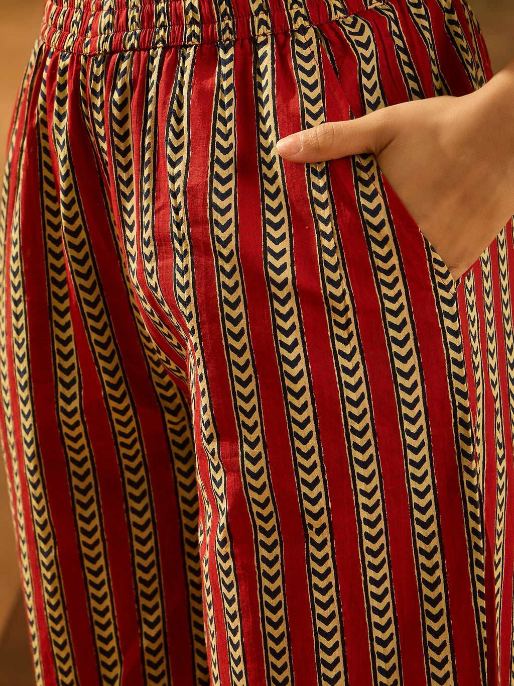 Joban Fashion Printed Maroon Pure Cotton Kurta Set | Grocsy