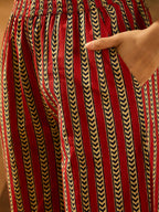Joban Fashion Printed Maroon Pure Cotton Kurta Set | Grocsy