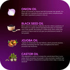 Careberry Organic Red Onion & Black Seed Extract Oil For Anti Hair Fall | Grocsy
