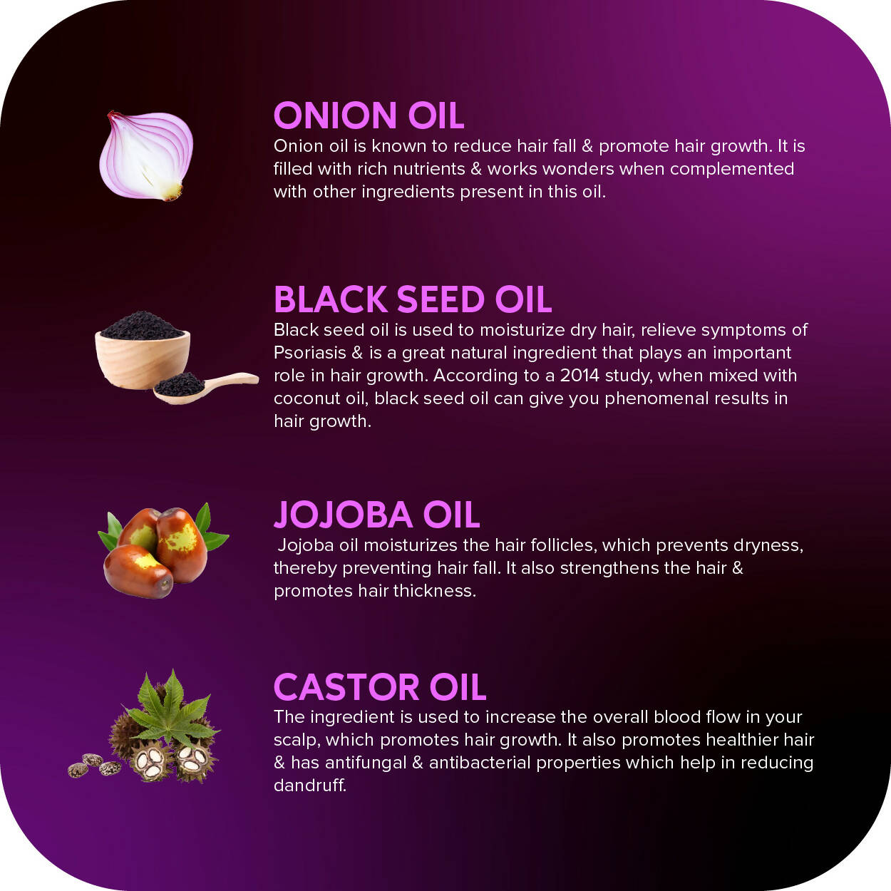 Careberry Organic Red Onion & Black Seed Extract Oil For Anti Hair Fall | Grocsy