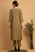 Joban Fashion Mustard Maslin Kurta Set | Grocsy
