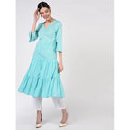 Cheera Women's A-Line Khadi Print Kurta (CH072K) | Grocsy