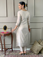 Teeya Creation Chiku Colour Viscose Simar Embroidery Work Fully Stitched Kurti Set | Grocsy