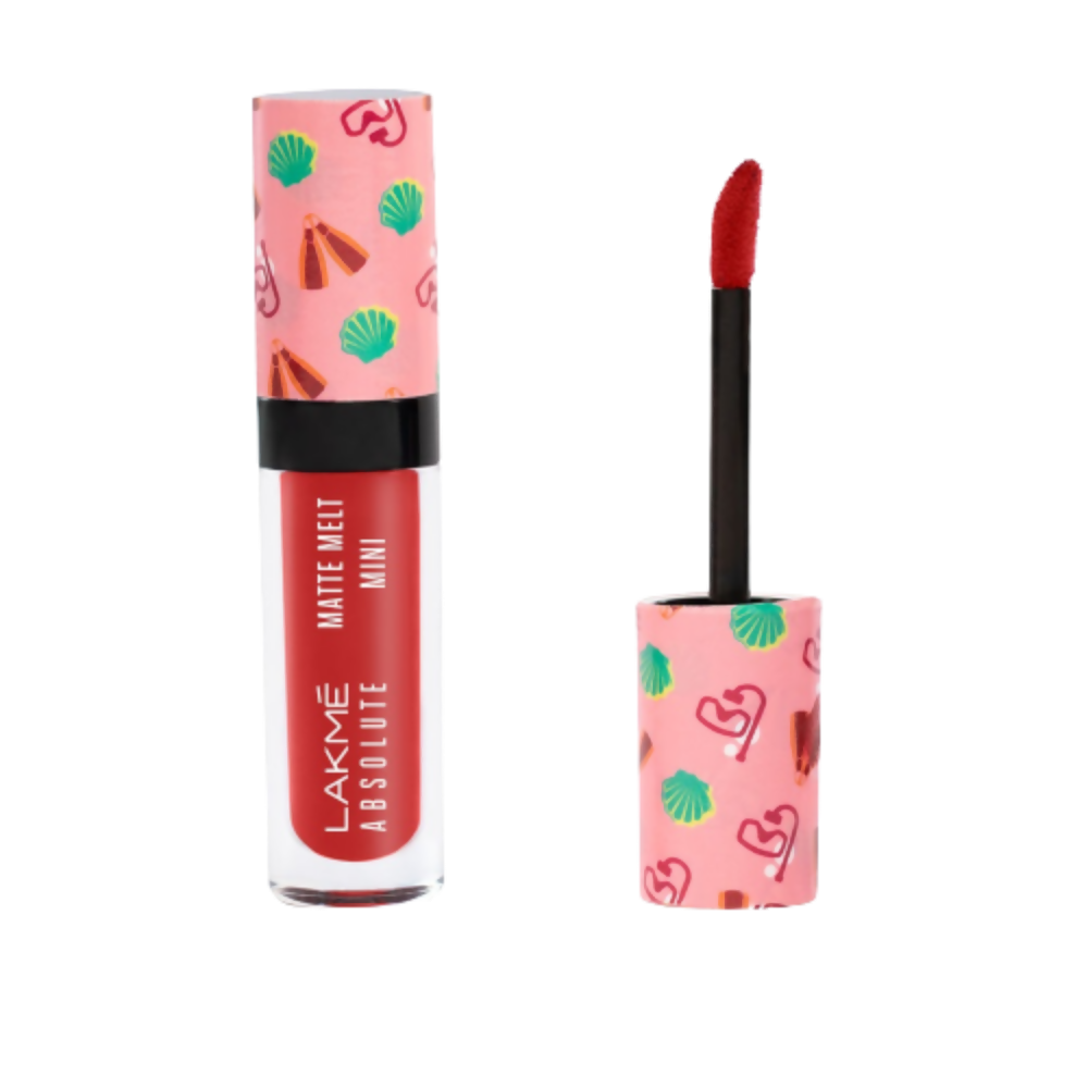 Lakme Absolute Matte Melt Mini Liquid Lip Color - Coral Camp | Grocsy