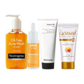 Grocsy CSMS (Cleanser, Serum, Moisturizer, Sunscreen) Combo For Oily Skin | Grocsy