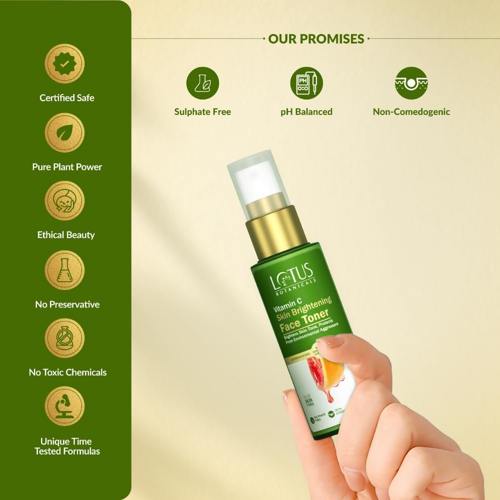 Lotus Botanicals 100x Vitamin C Skin Brightening Face Toner | Grocsy