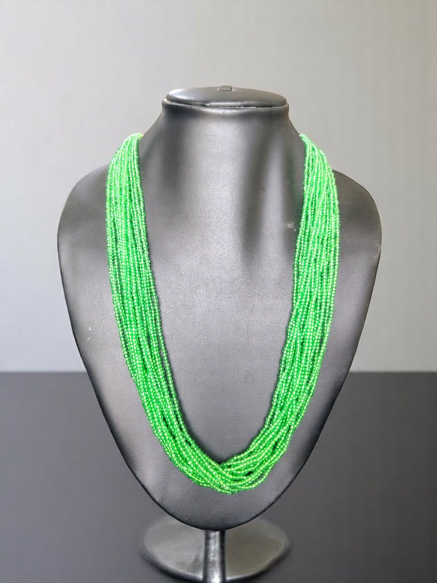 Inhanns Crystal Beads Luxe Edition – Multi-Layered Necklace - Light Green | Grocsy