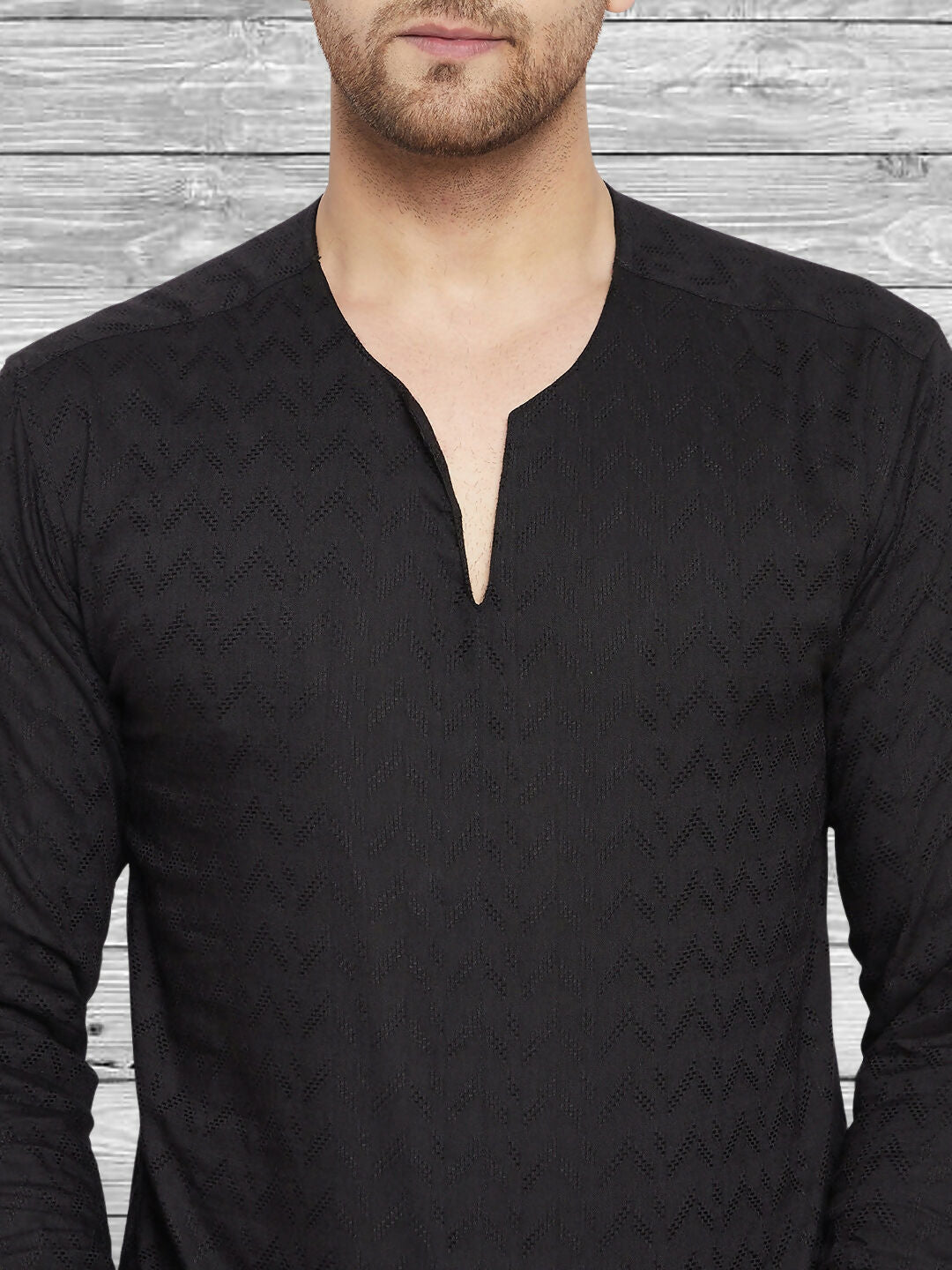 Even Apparels Men's Rayon Black Kurta | Grocsy