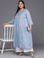 Sztori Geometric Printed Regular A-Line Kurta | Grocsy