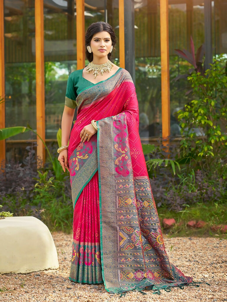Shree Shyam Fashion Red Soft Silk Saree | Grocsy
