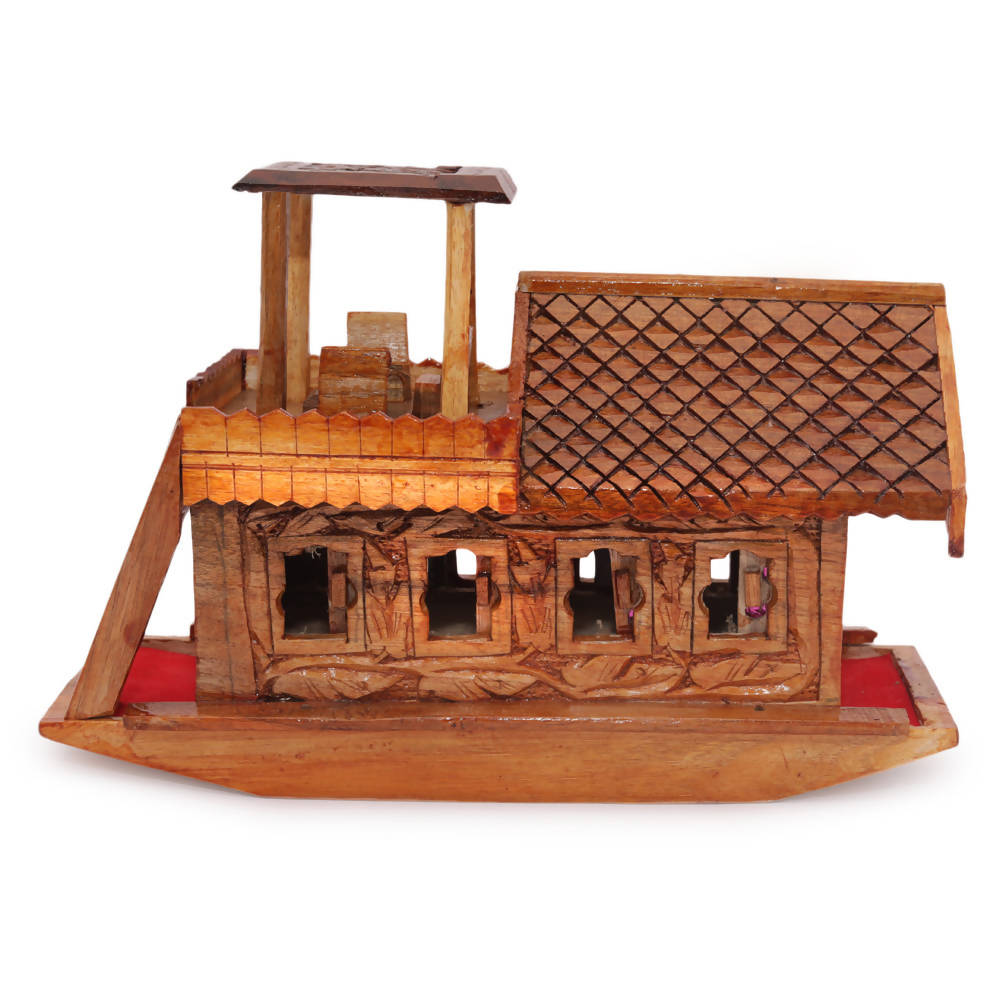Nizalia Walnut Wood Houseboat | Grocsy