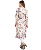 Vamika Cream French Crepe Printed Party Wear/Casual Wear Kurti (K1057 M) | Grocsy