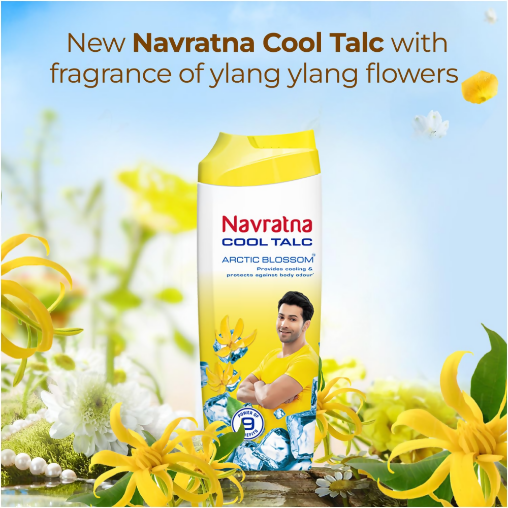 Navratna Cool Arctic Blossom Talc | Grocsy