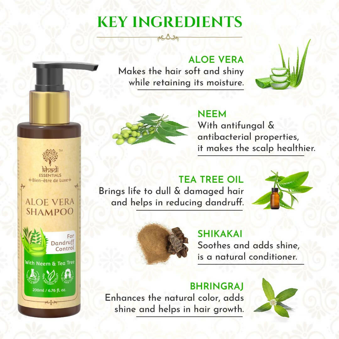 Khadi Essentials Aloe Vera Shampoo | Grocsy