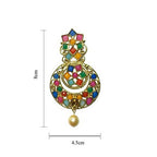 Tiaraa Multicolor Stone Golden Fashion Earrings - Swadesiicart