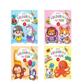 Jolly Kids Colouring for Fun Books A| Set of 4| Each Book 64 Images|Colouring & Painting Books for Kids|Ages 3-8 Year | Grocsy