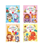 Jolly Kids Colouring for Fun Books A| Set of 4| Each Book 64 Images|Colouring & Painting Books for Kids|Ages 3-8 Year | Grocsy