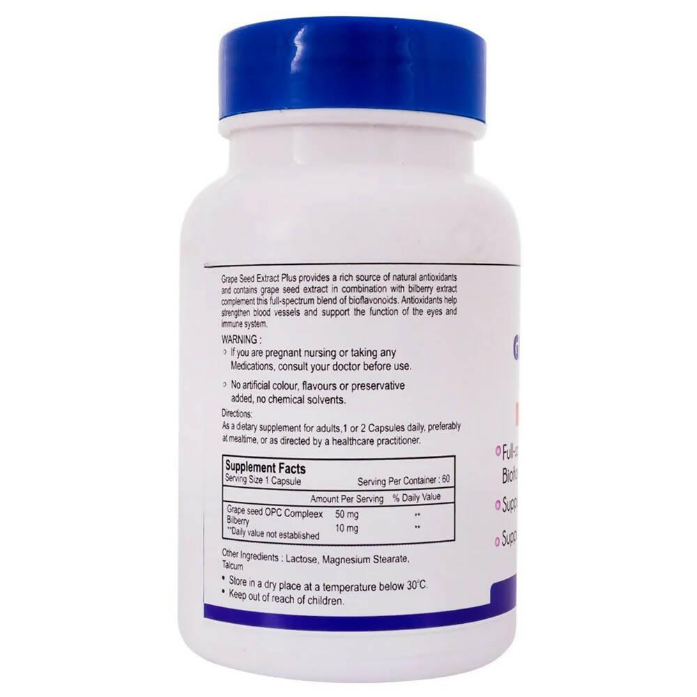 Healthvit Grape Seed And Bilberry Capsules | Grocsy
