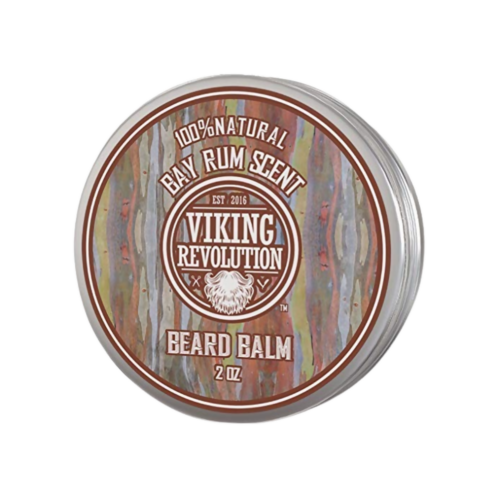 Viking Revolution Bay Rum Beard Balm- All Natural Argan Oil and Jojoba Oil | Grocsy