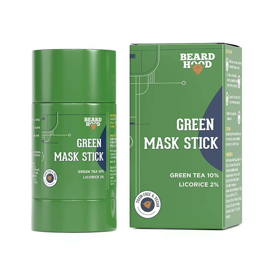 Beardhood Green Tea Cleansing Mask Stick for Face | Grocsy