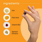 Nyumi IronGummies to Boost Energy & Reduce Fatigue - Zinc, Spinach Extract & Vitamin B12