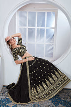 Lehenga Mart Designer Wedding Lehenga Choli For Women - Black | Grocsy