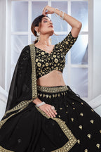 Lehenga Mart Designer Wedding Lehenga Choli For Women - Black | Grocsy