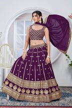 Lehenga Mart Designer Wedding Lehenga Choli For Women - Purple | Grocsy