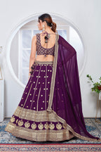 Lehenga Mart Designer Wedding Lehenga Choli For Women - Purple | Grocsy