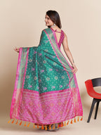 Vedant Vastram Rama Color Kanjeevaram Silk Saree - Rama | Grocsy
